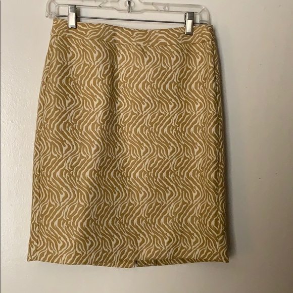 Banana Republic tan & white zebra print skirt - Picture 1 of 3